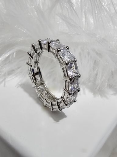 SS AD White Stone Rings 