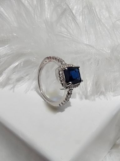 SS AD Blue Stone Rings 
