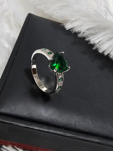 SS AD Green Stone Rings  