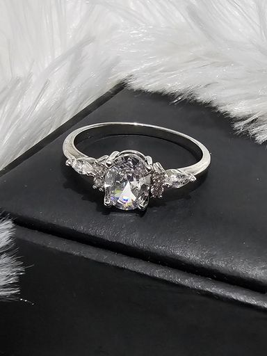 SS AD White Stone Rings 