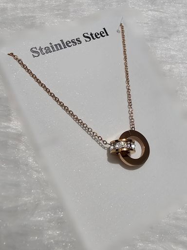 SS Rose Gold Pendent Chain