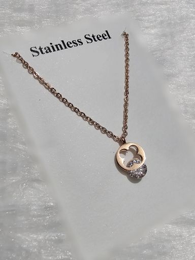 SS Rose Gold Pendent Chain