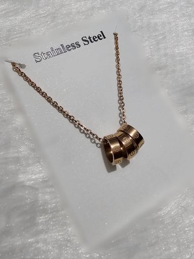 SS Rose Gold Pendent Chain 