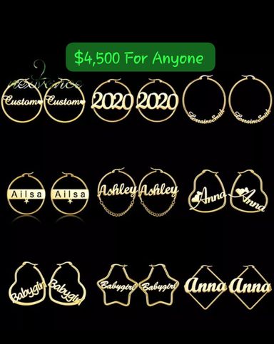 Customize Name Earrings 