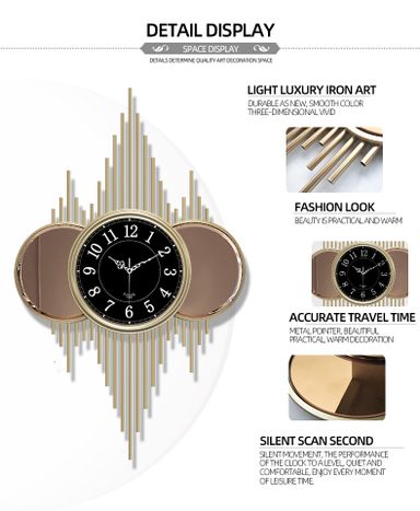 CLOCK IRON WALL DECORATION A2396 AS116