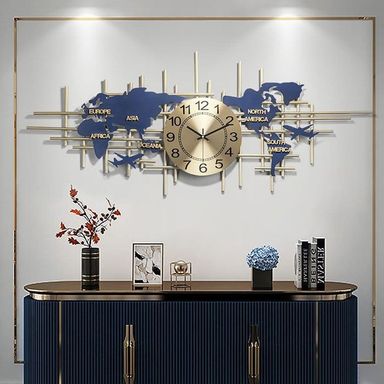 CLOCK IRON WALL DECORATION A2115