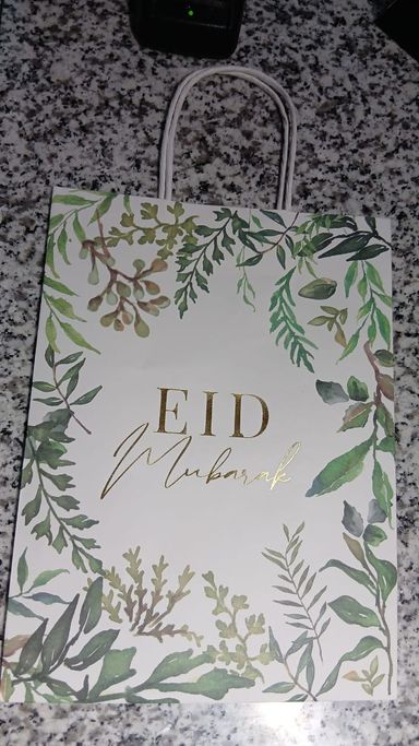 Eid Mubarak Green Floral bag