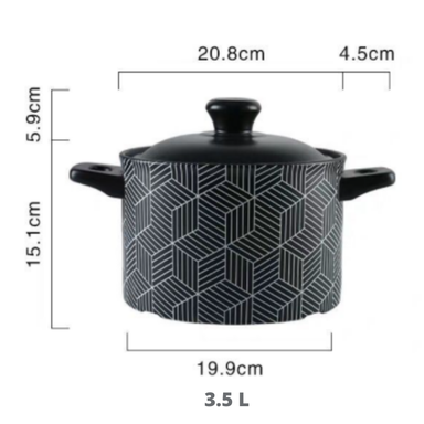 CERAMIC IRON CAST COOKING POT 