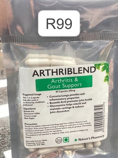 ARTHRIBLEND Arthritis & Gout Support 30 Capsules