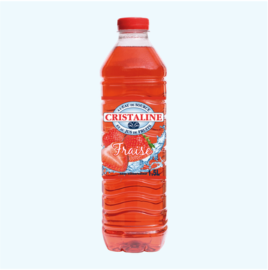 Christaline Eau de Source au Jus de Fruit Fraise 1,5L