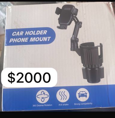 Cup Holder Phone Mount, 2 in 1 Universal Cup Holder Expander Adjustable Base with Phone Mount