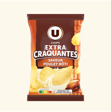 U Chips Extra Craquantes Saveur Poulet Rôti 150g