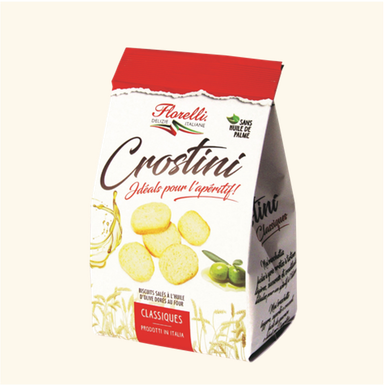 Crostini Croutons à l'Huile d'Olive Doré au Four - Nature 100g