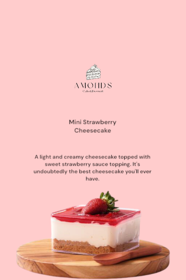 Mini 🍓 Strawberry Cheesecake ( for 1 person )