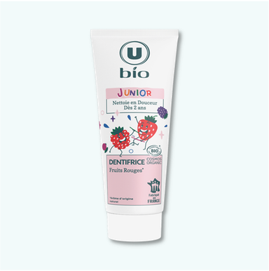 U Dentifrice Bio - Dès 2 ans Arôme Fruits Rouges, tube de 75ml