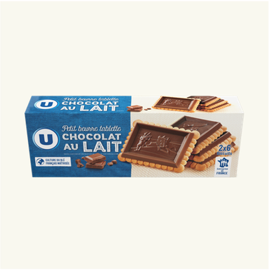 U Petit Beurre Tablette au Chocolat au Lait  2x6 biscuits 