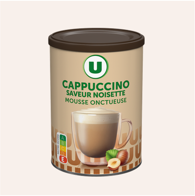 U Cappuccino Saveur Noisette Mousse Onctueuse 250g