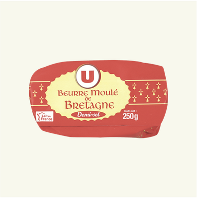 U Beurre Moulé de Bretagne Demi-Sel 250g