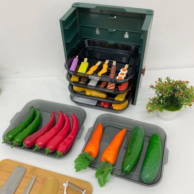 FOLDABLE 6 LAYER FOOD TRAY