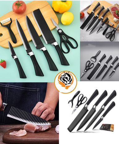 6-Piece Professional Kitchen Knife Set – Forged High-Carbon Stainless Steel 🔪🎁