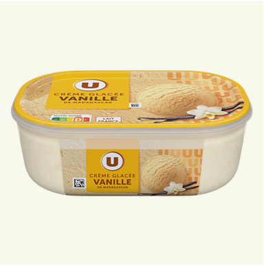 U Crème Glacée Vanille avec de la Vanille de Madagascar