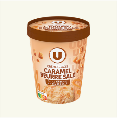 U Crème Glacée Caramel Beurre Salé, 350g 