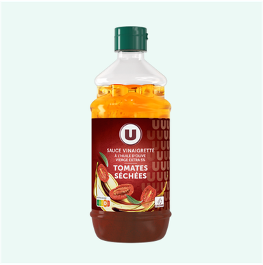 U Sauce Vinaigrette à l'Huile d'Olive Vierge Extra Tomates Séchées 550ml