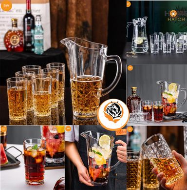 Delisoga 7-Piece Glass Water Set – Elegant & Functional Drinkware Collection 🍶🥂
