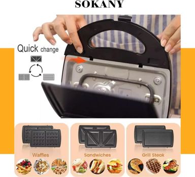 SOKANY SANDWICH MAKER 3in1 KJ302