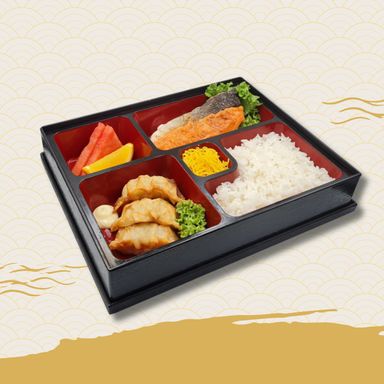Salmon Mentaiyaki & Gyoza Bento