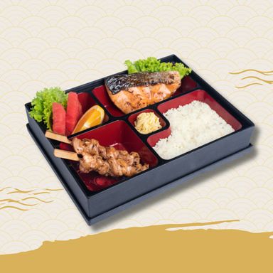 Salmon & Yakitori Bento