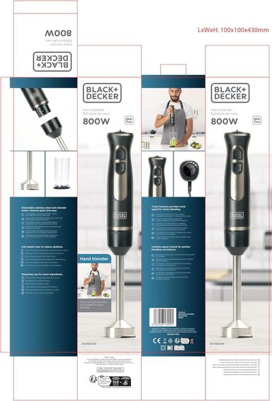 HAND BLENDER- BLACK & DECKER- BXHB800E