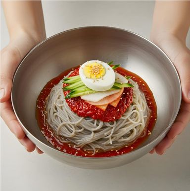 Bibim naengmyeon – Spicy Cold Noodles (2 servings)