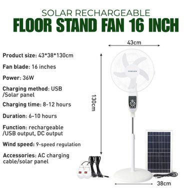 SOLAR FAN STAND 16 INCH