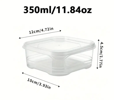 05pcs Box 350ml Outdoor Portable Bowl, pp Material Sealed Leak-proof.