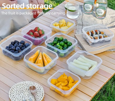05pcs Box 350ml Outdoor Portable Bowl, pp Material Sealed Leak-proof.