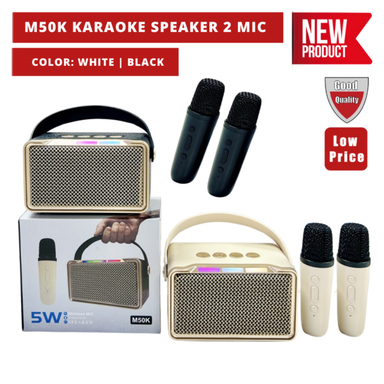M50K Karaoke Speaker 2 Mic 