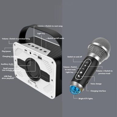 Space Capsule L203 V9 Speaker 2 Mic White