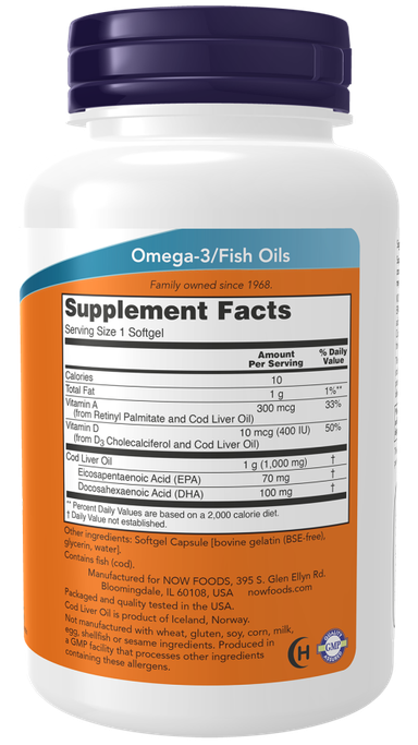 Cod Liver Oil Extra Strength 1,000 mg