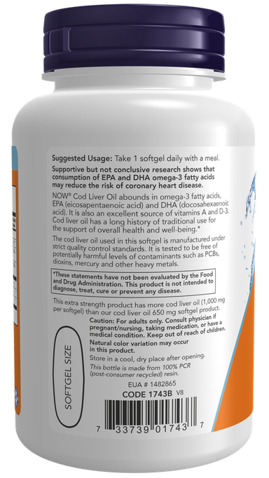 Cod Liver Oil Extra Strength 1,000 mg