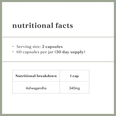 Organic Ashwagandha 340mg