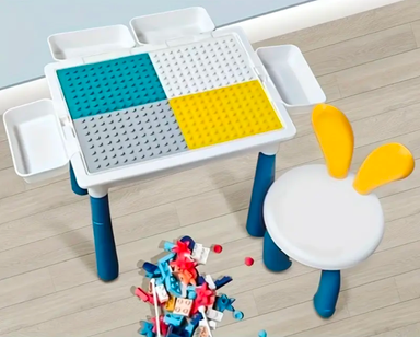 DIY Multi-function learning desk / Building blocks table / Play in the sand / Fishing pool table