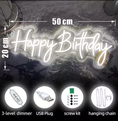 Happy Birthday Neon Sign