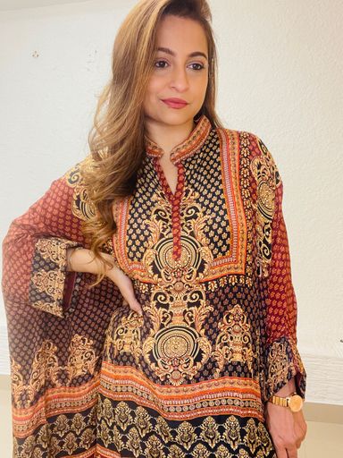 Brown Kaftan Set
