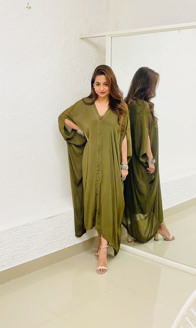 Army Green Shirt Kaftan