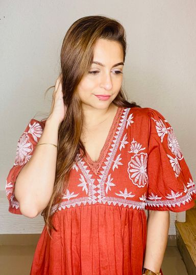 Rust Orange Dress