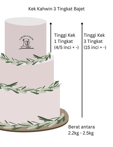 Kek Kahwin 3 Tingkat Bajet