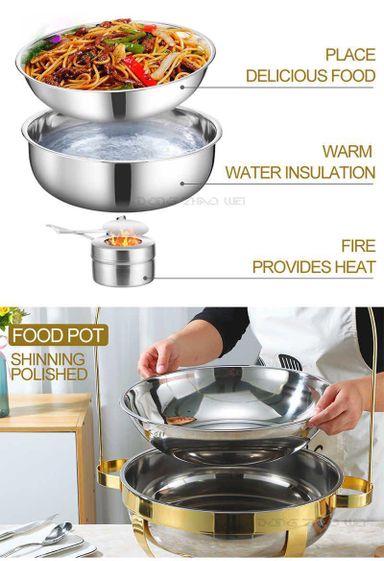 HOOK BUFFET CHAFING DISH 4.5L GOLDEN DIAMOND