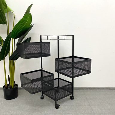 Rotating Kitchen Storage Basket Square