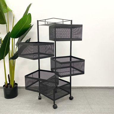 Rotating Kitchen Storage Basket Square